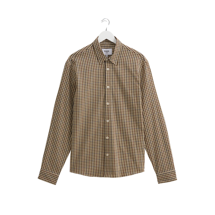 Wax London • Trin Shirt • Beige/Multi Trad Check