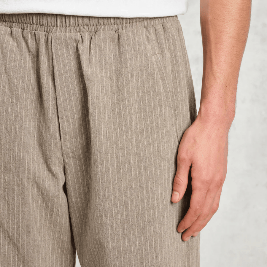 Wax London • Tyne Trousers • Natural Chalk Stripe