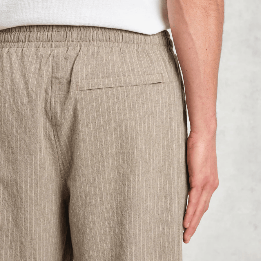 Wax London • Tyne Trousers • Natural Chalk Stripe