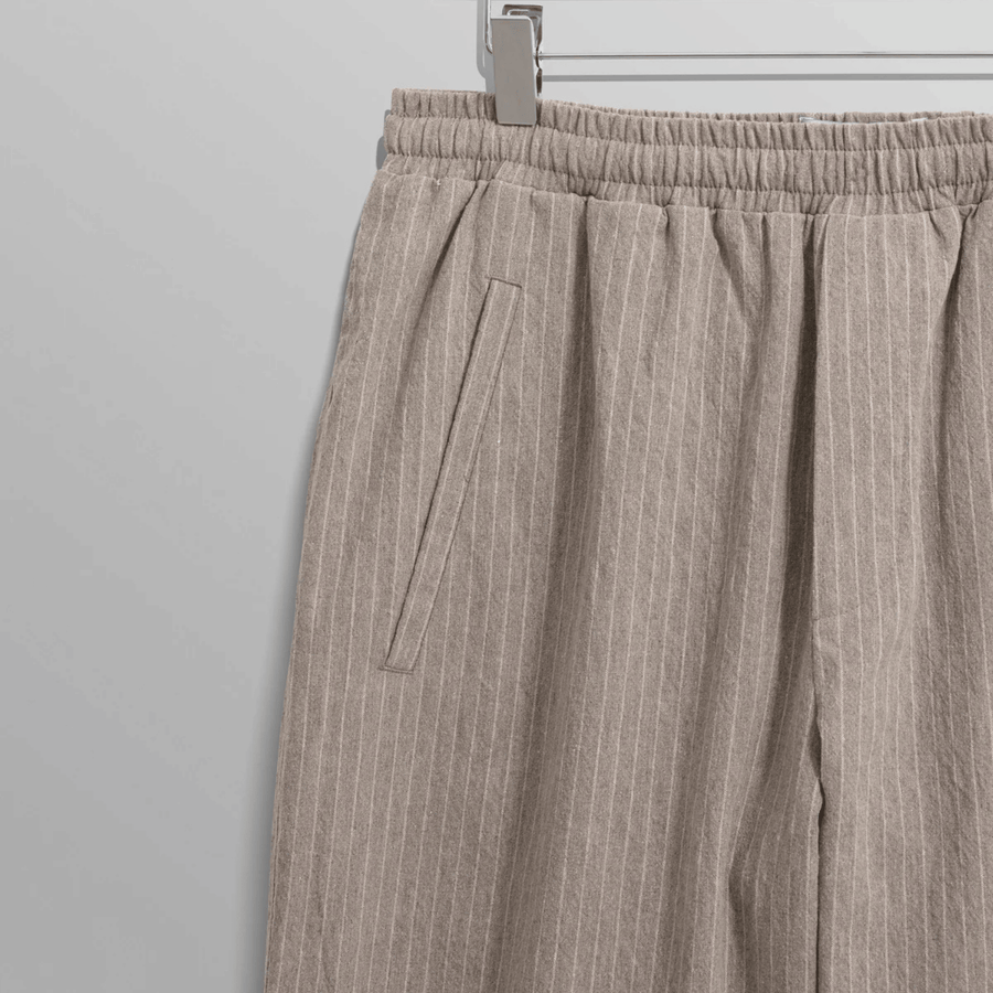 Wax London • Tyne Trousers • Natural Chalk Stripe