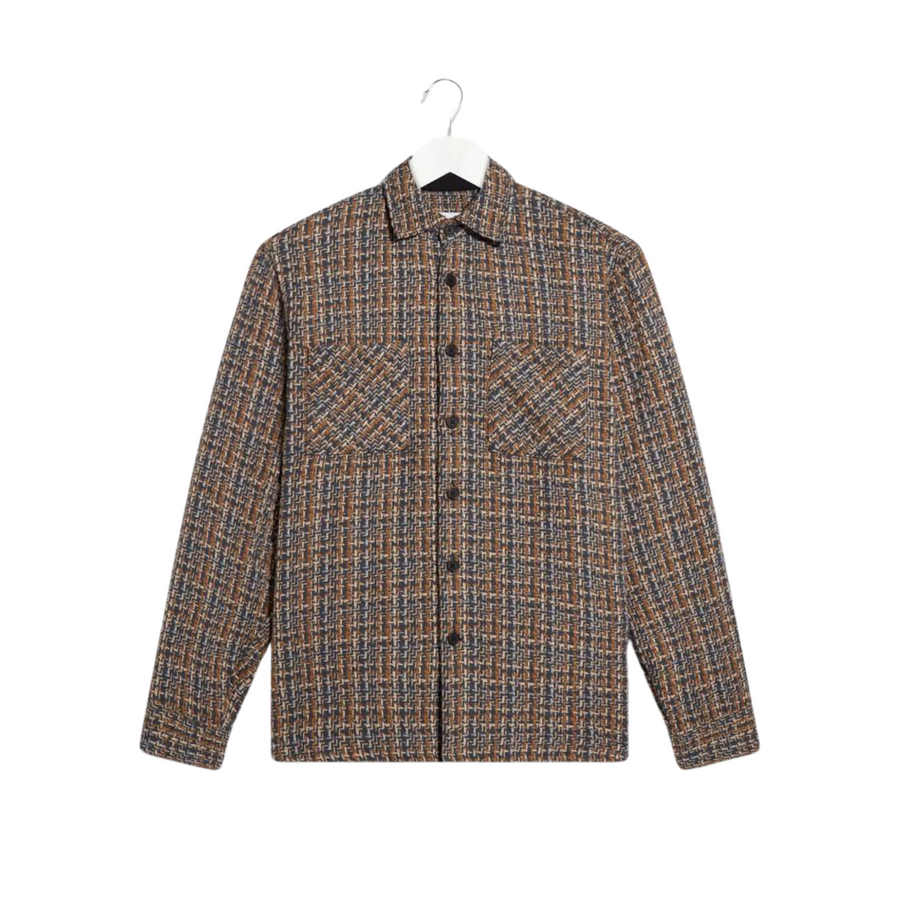 Wax London • Whiting Overshirt • Charcoal Eden Check