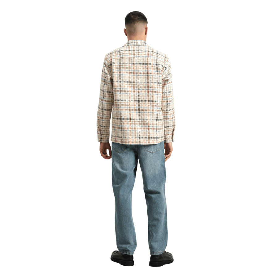 Wax London • Whiting Overshirt • Ecru/Multicolour Yard Check