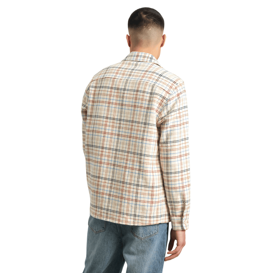 Wax London • Whiting Overshirt • Ecru/Multicolour Yard Check