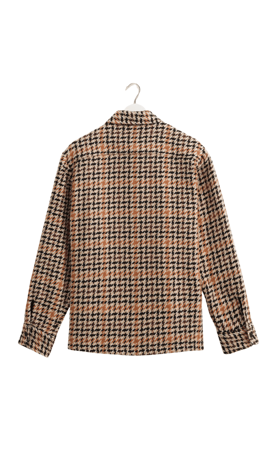 Wax London • Whiting Overshirt • Natural Houndstooth Weave