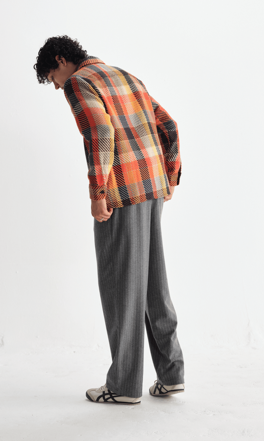 Wax London • Whiting Overshirt • Orange Multicolour Pike Check
