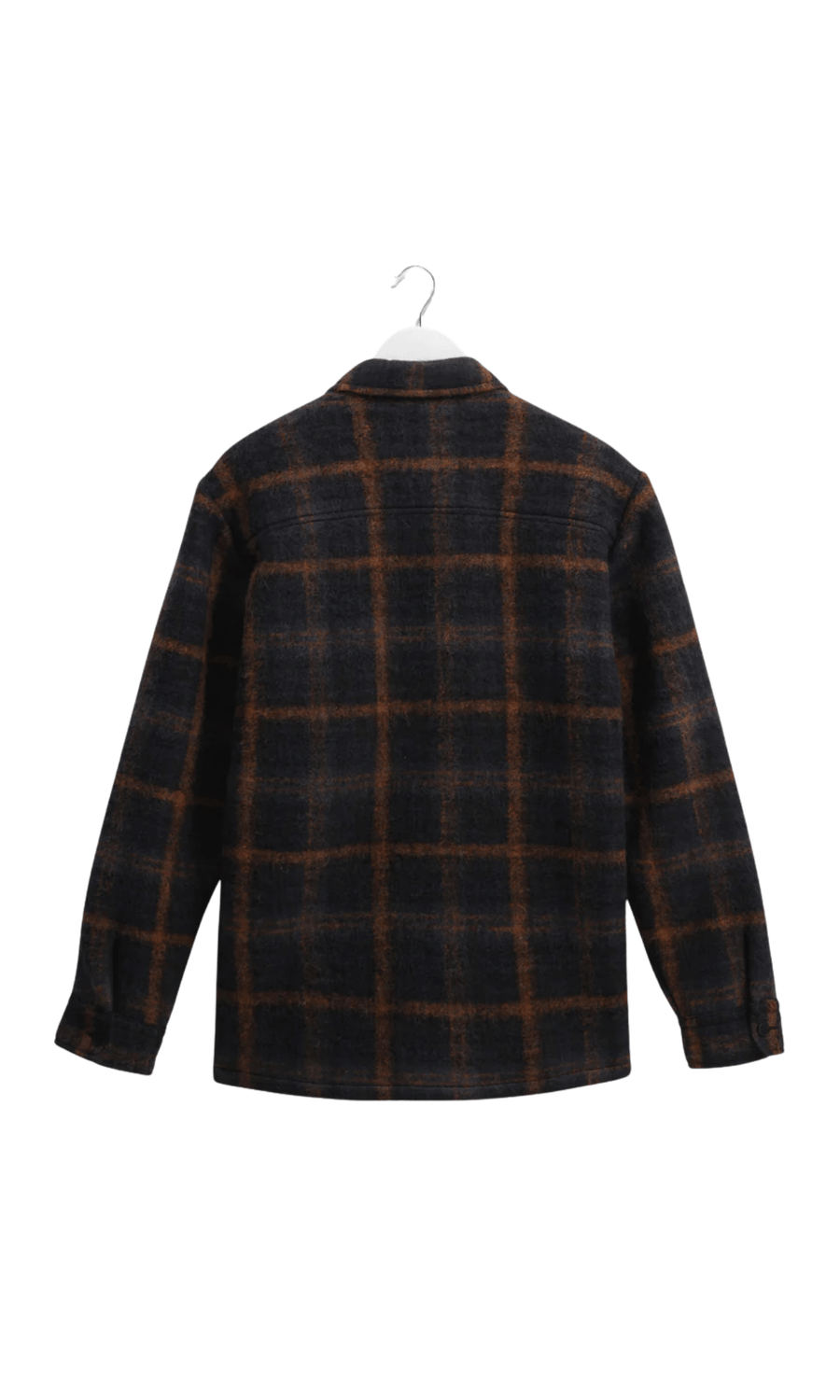 Wax London • Whiting Overshirt • Teal/Orange Drawn Check