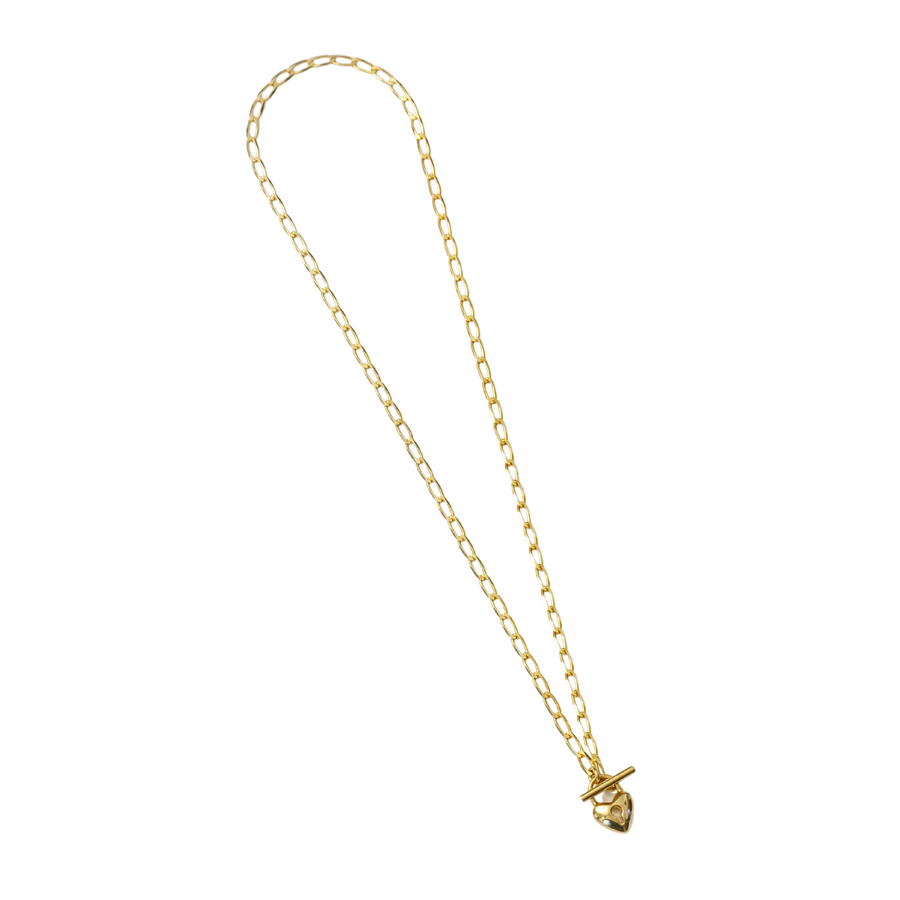Wolf Circus • Heart Toggle Necklace • Gold
