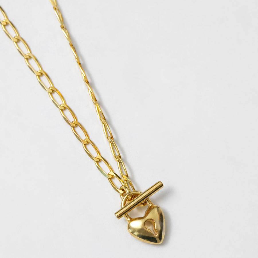 Wolf Circus • Heart Toggle Necklace • Gold