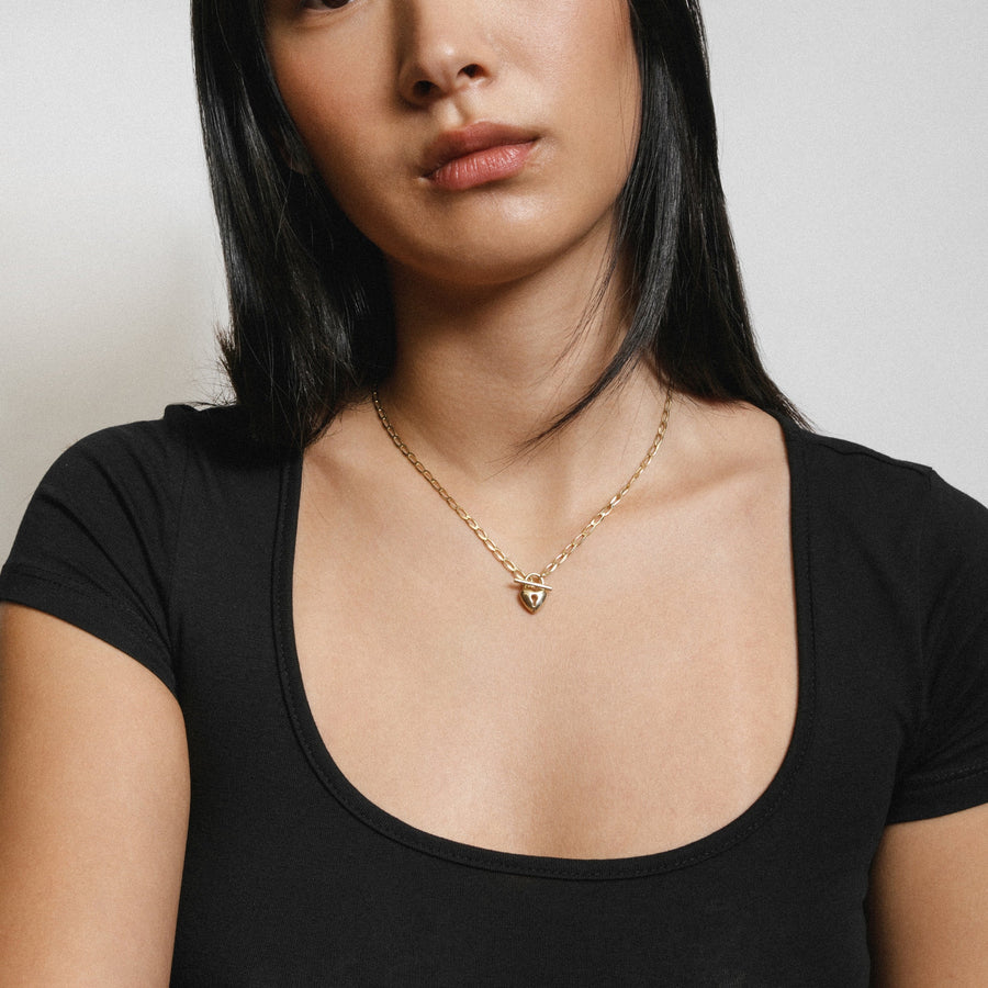 Wolf Circus • Heart Toggle Necklace • Gold