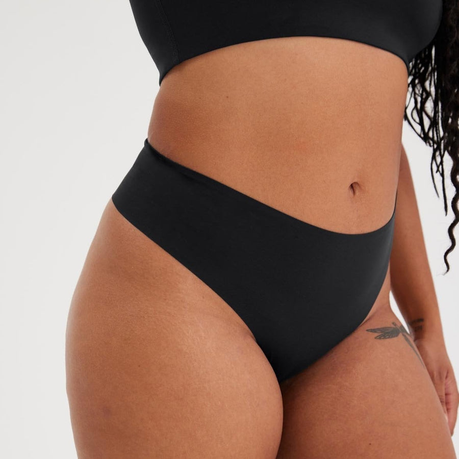 Girlfriend Collective • High-Rise Thong • Raven