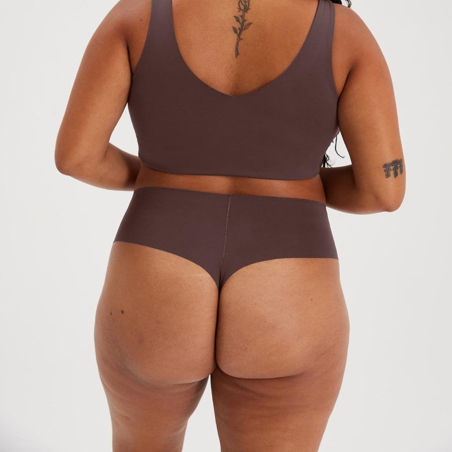 Girlfriend Collective • High-Rise Thong • Espresso