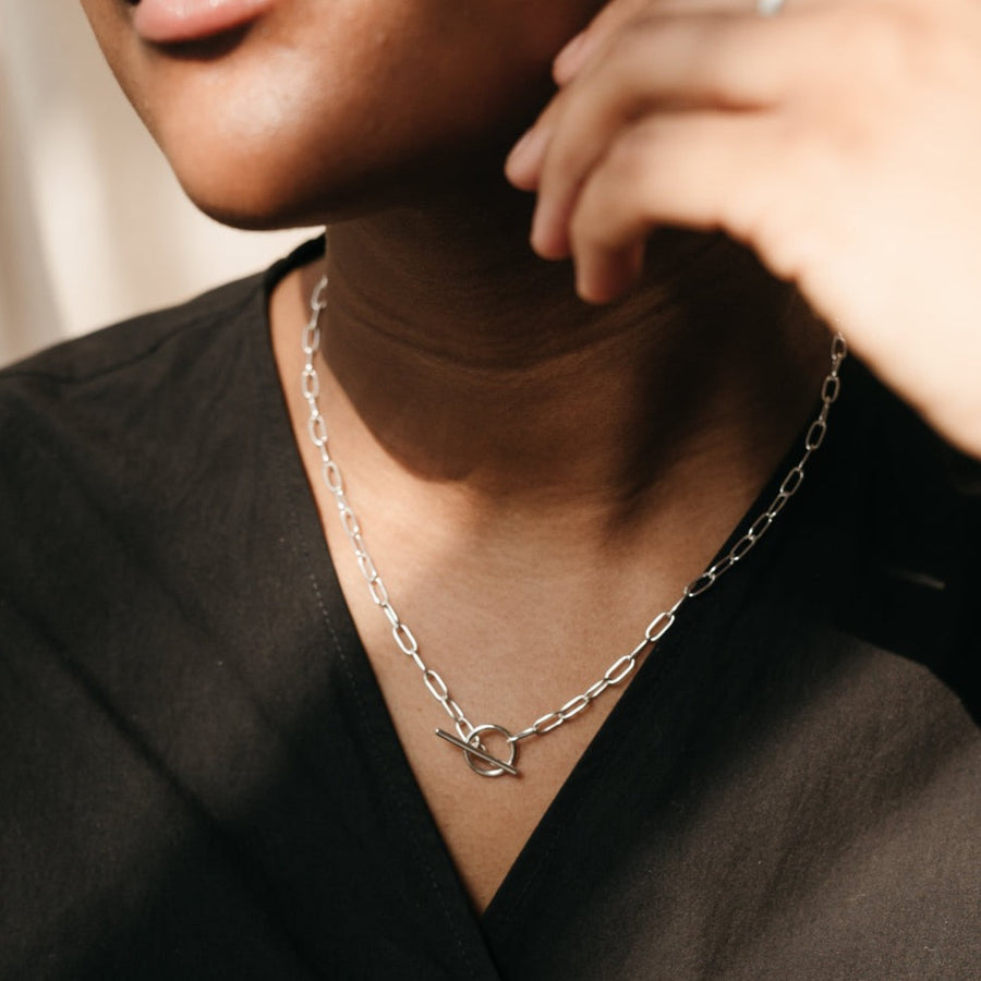 Studio Adorn • Link & Bar Necklace • Silver